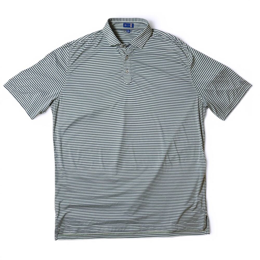Stitch Golf Gulfstream Polo Shirt Mens Size XL Striped Performance Stretch Logo